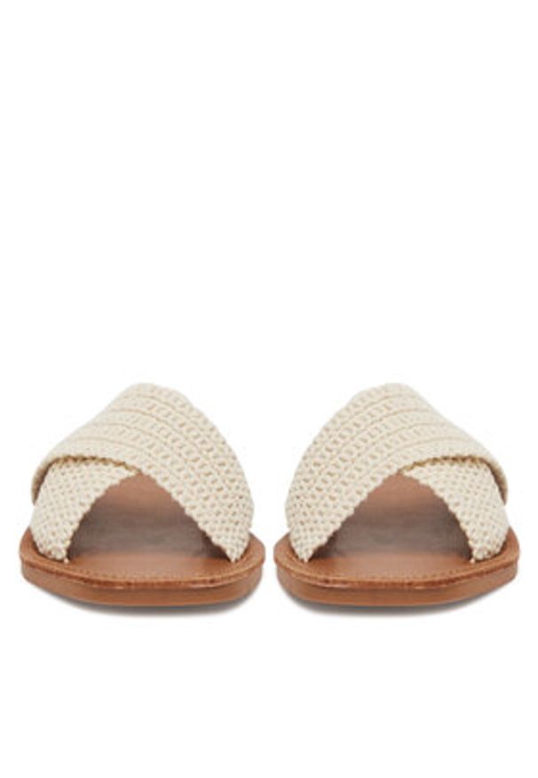 DeeZee Klapki E4736-1 Beżowy. Kolor: beżowy. Materiał: materiał