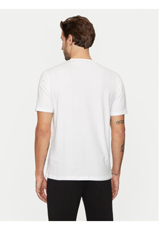 Karl Lagerfeld - KARL LAGERFELD T-Shirt 755461 551235 Biały Regular Fit. Typ kołnierza: dekolt w karo. Kolor: biały. Materiał: bawełna