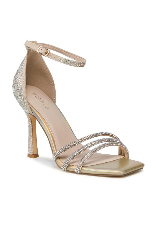 Sandały Menbur 24694 Gold 00. Kolor: złoty. Materiał: skóra