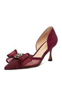 Eva Minge Szpilki EO-AVA-78096-202 Bordowy. Kolor: czerwony. Materiał: skóra, zamsz. Obcas: na szpilce #2