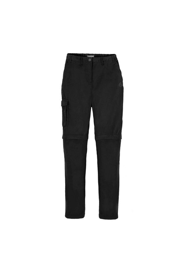 CRAGHOPPERS - Spodnie Damskie Expert Kiwi Convertible. Kolor: czarny. Sezon: lato. Sport: turystyka piesza