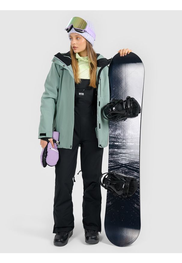 4f - 4F Kurtka snowboardowa membrana 15000 damska - zielona S. Kolor: zielony. Materiał: poliester, materiał. Sezon: zima