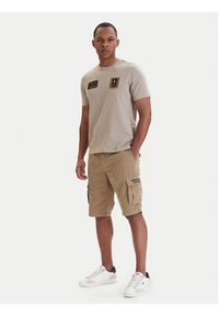 Aeronautica Militare Szorty materiałowe 261BE0066UCT01122 Beżowy Regular Fit. Kolor: beżowy. Materiał: bawełna #2