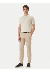 BOSS T-Shirt Thompson 01 50468347 Beżowy Regular Fit. Kolor: beżowy. Materiał: bawełna #5