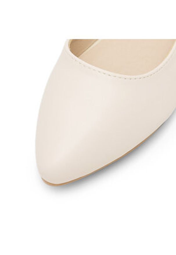 Jenny Fairy Baleriny JANE WS2108-08 Écru. Materiał: skóra