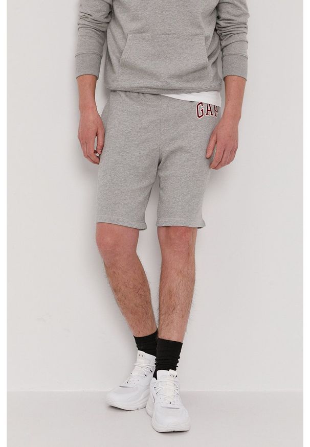 GAP - Szorty. Okazja: na co dzień. Kolor: szary. Materiał: guma. Styl: casual