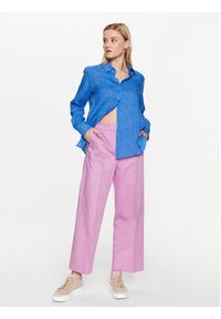 Weekend Max Mara Spodnie materiałowe Zircone 2351310331 Różowy Relaxed Fit. Kolor: różowy. Materiał: materiał, bawełna #5