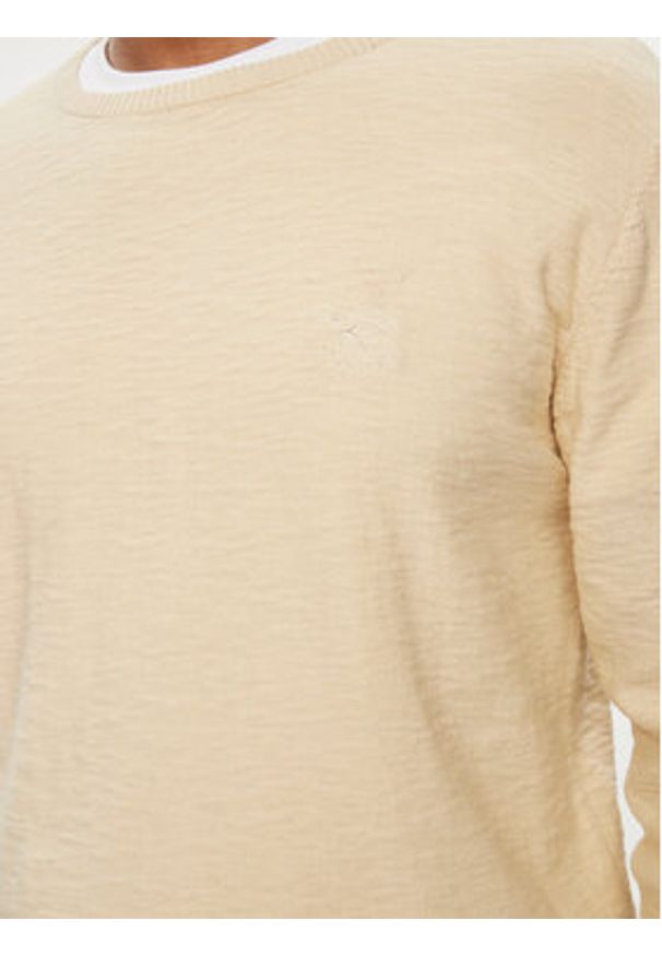 INDICODE Sweter Hugolia 30-459 Beżowy Regular Fit. Kolor: beżowy. Materiał: bawełna