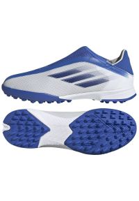 Adidas - Buty piłkarskie adidas X Speedflow.3 Ll Tf Jr GW7502 wielokolorowe białe. Kolor: wielokolorowy. Materiał: syntetyk. Szerokość cholewki: normalna. Sezon: lato. Sport: piłka nożna