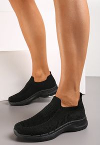 Renee - Czarne Buty Sportowe z Elastyczną Cholewką Ortmane. Kolor: czarny. Szerokość cholewki: normalna #4