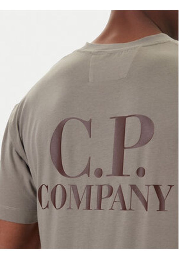 C.P. Company T-Shirt 19CMTS103A005100W Khaki Regular Fit. Kolor: brązowy. Materiał: bawełna