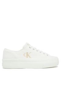 Calvin Klein Jeans Tenisówki Vulc Flatform Low Cv Mg YW0YW01763 Biały. Kolor: biały. Materiał: materiał