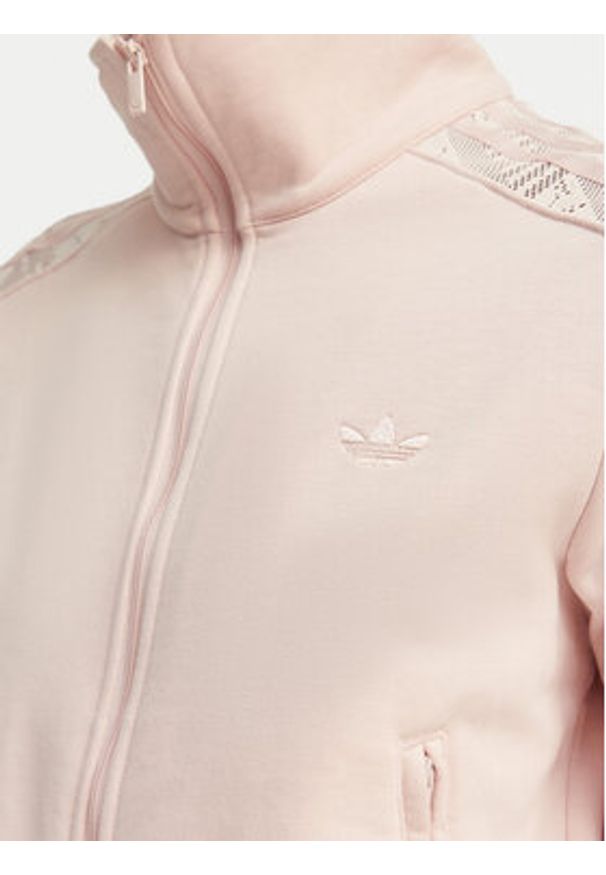Adidas - adidas Bluza Firebird Lace KC6450 Różowy Slim Fit. Kolor: różowy. Materiał: bawełna