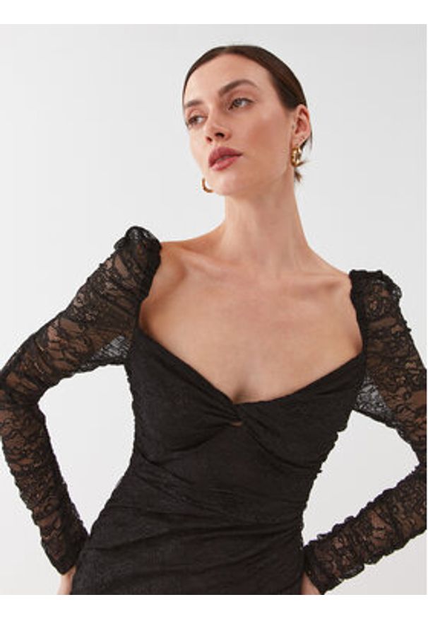 Pinko Sukienka koktajlowa 101666 7585 Czarny Slim Fit. Kolor: czarny. Materiał: syntetyk. Styl: wizytowy