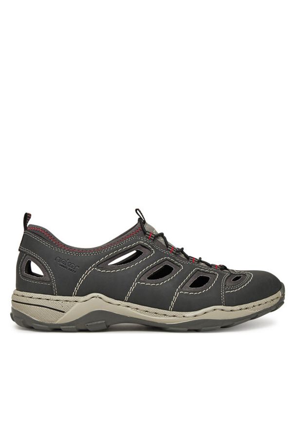 Rieker Półbuty 08065-46 Szary. Kolor: szary. Materiał: materiał, syntetyk