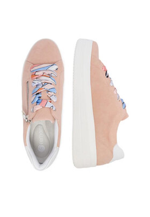 Remonte Sneakersy CEO-D1C06-31 Różowy jasny. Kolor: różowy. Materiał: zamsz, skóra