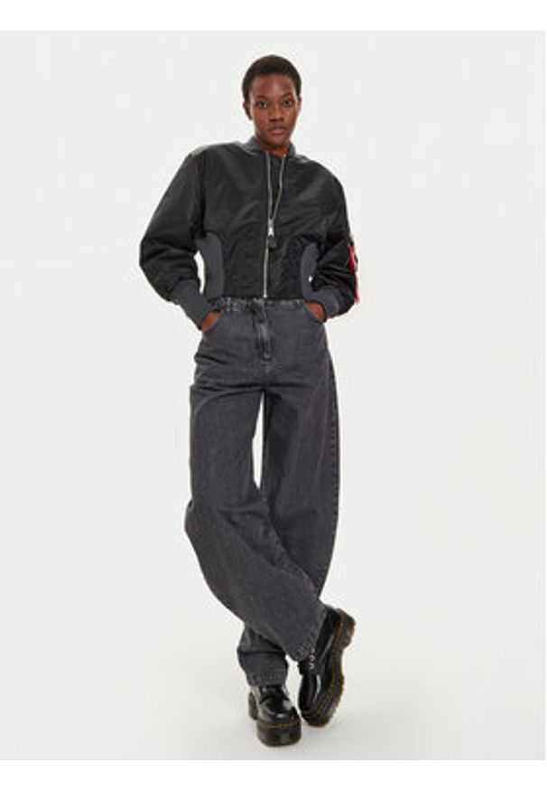 Alpha Industries Kurtka bomber 148003 Czarny Regular Fit. Kolor: czarny. Materiał: syntetyk