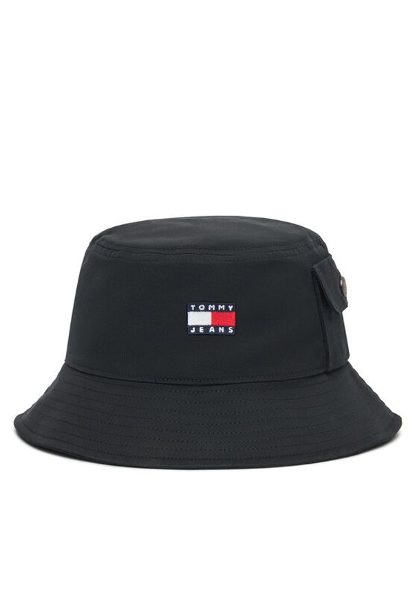 Tommy Jeans Kapelusz Heritage Bucket AM0AM13423 Czarny. Kolor: czarny. Materiał: bawełna, materiał