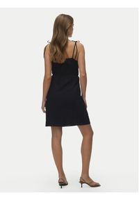 Vero Moda Sukienka letnia Mymilo 10340527 Czarny Regular Fit. Kolor: czarny. Materiał: len, wiskoza. Sezon: lato #4