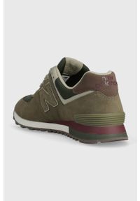 New Balance sneakersy 574 kolor zielony. Nosek buta: okrągły. Kolor: zielony. Materiał: guma. Model: New Balance 574 #5