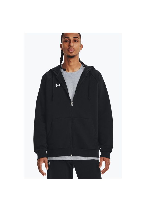 Bluza męska Under Armour Rival Fleece FZ Hoodie. Typ kołnierza: kaptur. Kolor: czarny. Sport: fitness