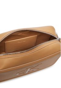Calvin Klein Torebka Bold Ck Camera Bag LV04F3220G Beżowy. Kolor: beżowy. Materiał: skórzane #5