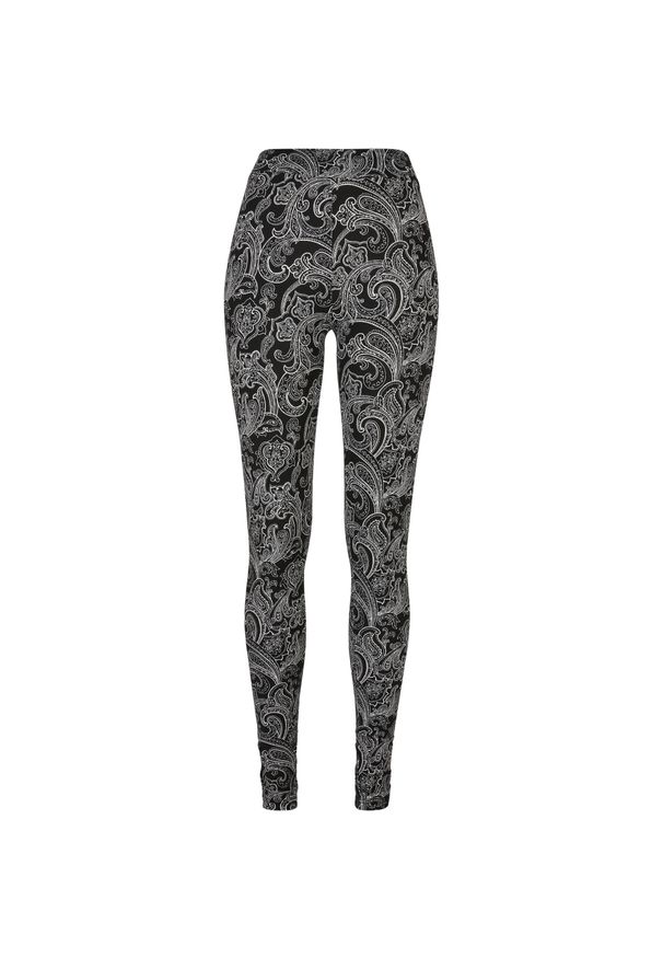 Urban Classics - Legginsy Damskie Soft Paisley. Kolor: czarny. Wzór: paisley. Sport: turystyka piesza