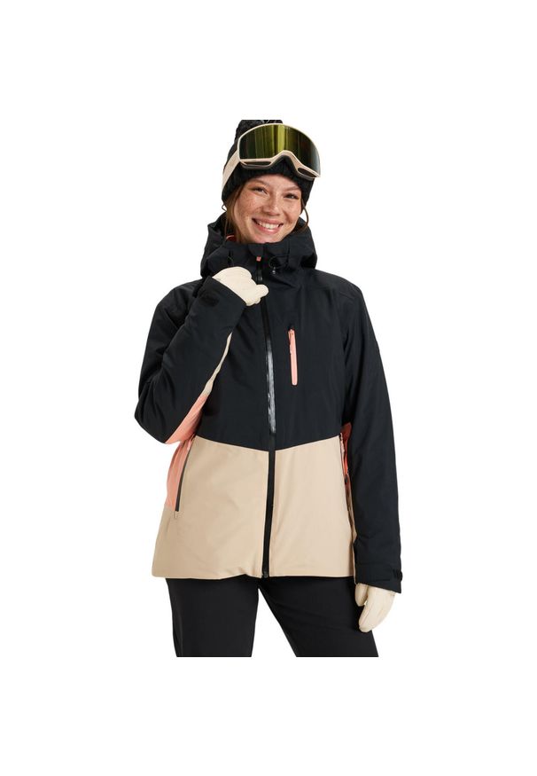 Kurtka narciarska damska Roxy Peakside Insulated Snow 10K. Kolor: czarny. Materiał: poliester. Sezon: zima. Sport: narciarstwo