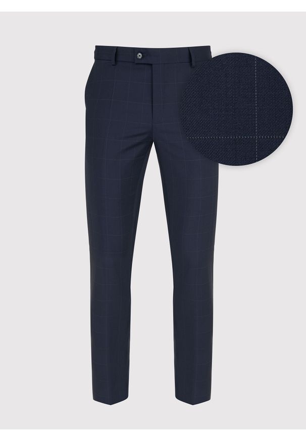 Pako Lorente - PAKO LORENTE – Wełniane spodnie garniturowe w kratę. Materiał: wełna