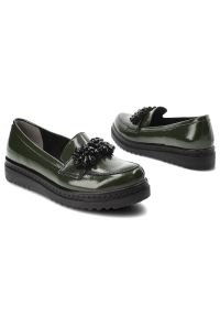 Zielone Półbuty Armodo Skórzane Eleganckie Buty. Kolor: zielony. Materiał: skóra. Szerokość cholewki: normalna. Styl: elegancki #7