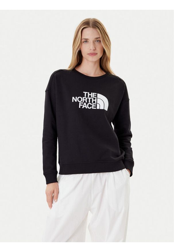 The North Face Bluza Drew Peak Crew NF0A3S4G Czarny Regular Fit. Kolor: czarny. Materiał: bawełna