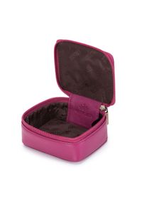 Wittchen - Minikosmetyczka skórzana pudełkowa różowa. Kolor: różowy. Materiał: skóra #3
