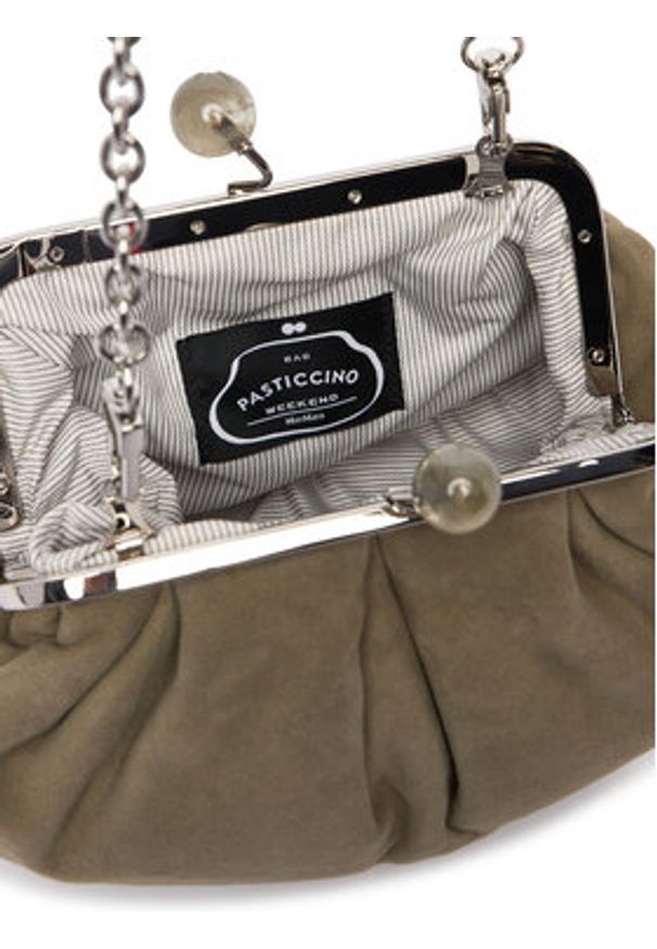 Weekend Max Mara Torebka 2615511014650 Khaki. Kolor: brązowy. Materiał: zamszowe, skórzane