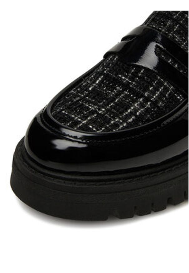 Rieker Loafersy 47550-00 Czarny. Kolor: czarny. Materiał: materiał