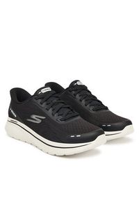 skechers - Skechers Sneakersy Go Walk Arch Fit N-Joy 217075 BKW Czarny. Kolor: czarny. Materiał: materiał #3
