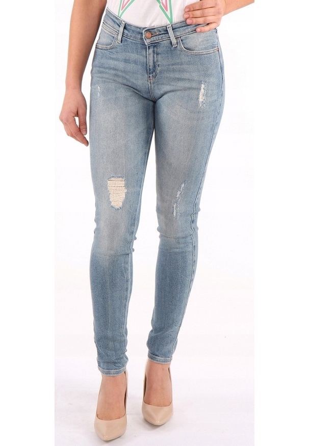 Wrangler - WRANGLER SKINNY DAMSKIE SPODNIE JEANSOWE ALL SHE WANTS W28KCZ99J