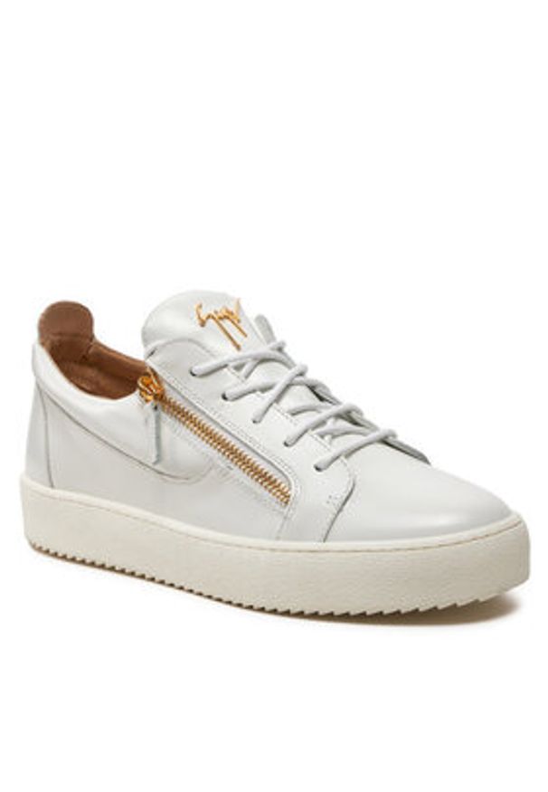 Giuseppe Zanotti Sneakersy RM40033 Biały. Kolor: biały. Materiał: skóra