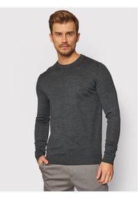 Selected Homme Sweter Town 16079772 Szary Regular Fit. Kolor: szary. Materiał: syntetyk