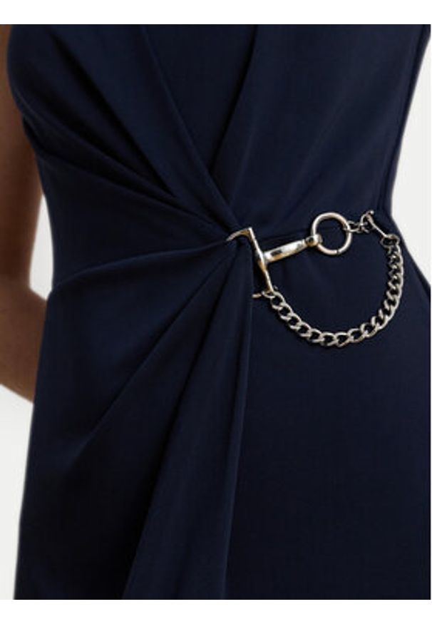 Lauren Ralph Lauren - LAUREN RALPH LAUREN Sukienka wieczorowa 253979877001 Granatowy Slim Fit. Kolor: niebieski. Materiał: syntetyk. Styl: wizytowy