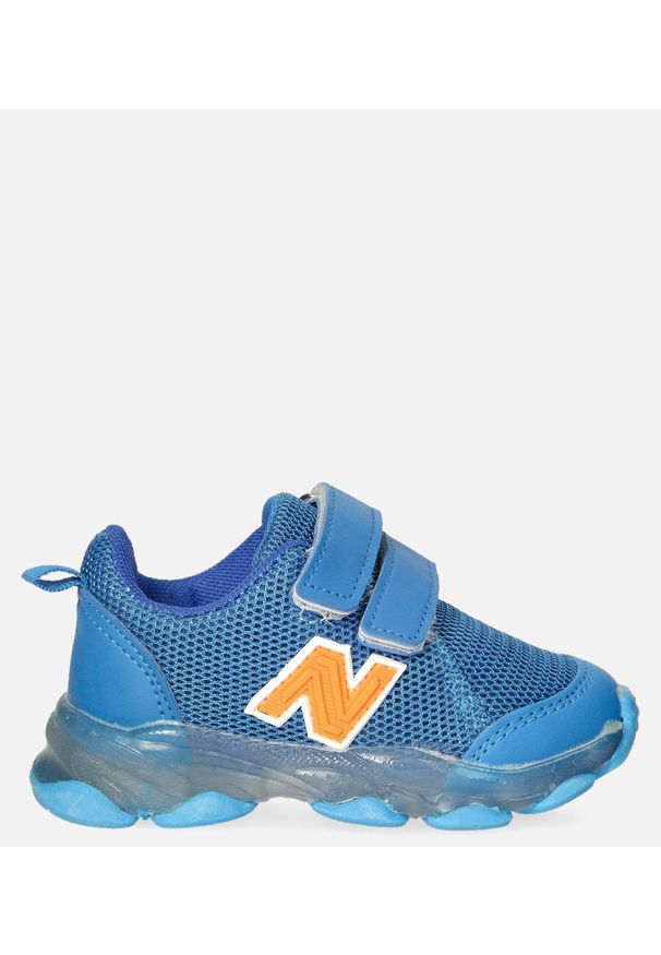 Casu - Niebieskie buty sportowe na rzep casu 204/14m. Zapięcie: rzepy. Kolor: niebieski