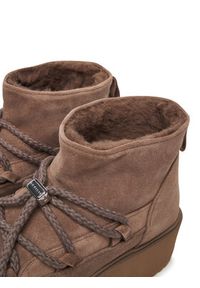 Inuikii Śniegowce Classic Low Platform 75204-004 Brązowy. Kolor: brązowy. Materiał: zamsz, skóra. Obcas: na platformie #5