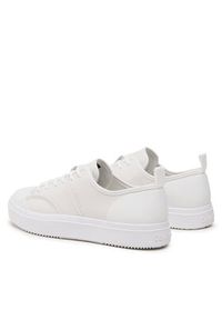 Calvin Klein Trampki Low Top Lace Up Lth HM0HM01045 Biały. Kolor: biały. Materiał: skóra