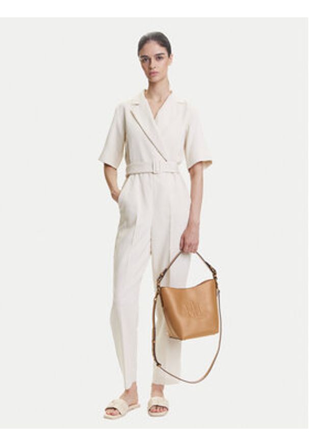 Lauren Ralph Lauren - LAUREN RALPH LAUREN Torebka Medium Witley Leather Bucket Bag 431950855008 Brązowy. Kolor: brązowy. Materiał: skórzane