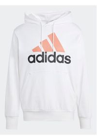 Adidas - adidas Bluza Essentials Logo IJ8573 Biały Regular Fit. Kolor: biały. Materiał: bawełna #8