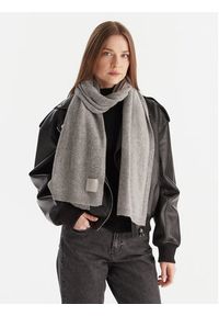 Calvin Klein Szalik Emblem LV04D8014G Szary. Kolor: szary. Materiał: kaszmir, materiał #3