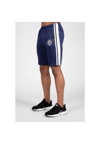 GORILLA WEAR - Spodenki fitness męskie Gorilla Wear Stratford Track Shorts. Kolor: niebieski. Sport: fitness