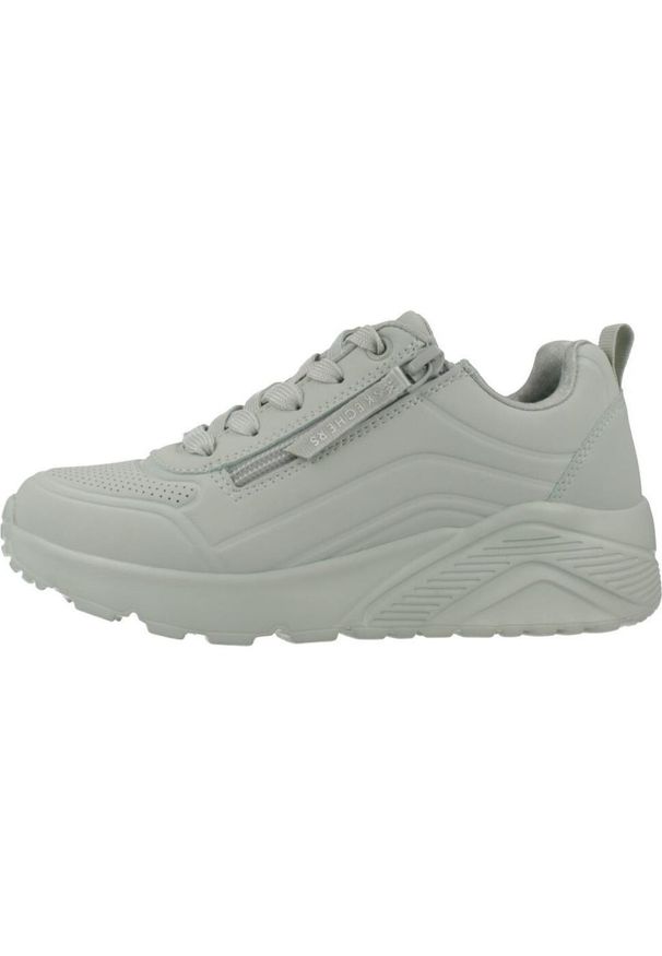 skechers - Kapcie SKECHERS UNO LITE - EASY ZIP Zielony. Kolor: zielony. Model: Skechers Sport. Sport: turystyka piesza