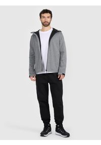 4f - 4F Kurtka softshell wiatroodporna membrana 5 000 męska - szara 3XL. Typ kołnierza: kaptur, kołnierzyk stójkowy. Kolor: szary. Materiał: softshell. Technologia: Windstopper. Sezon: zima. Sport: wspinaczka #2