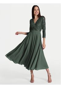 Swing Sukienka koktajlowa 5AE29100 Zielony Regular Fit. Kolor: zielony. Materiał: syntetyk. Styl: wizytowy #7