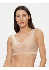 Chantelle Biustonosz top Soft Stretch C11DQ1 Beżowy. Kolor: beżowy. Materiał: syntetyk